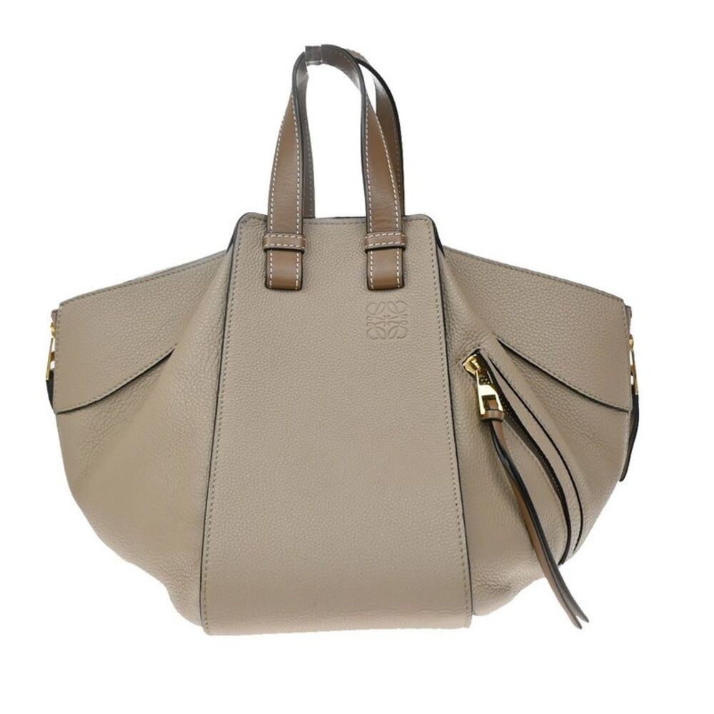 Loewe Hammock Leather Beige Leather Handbag